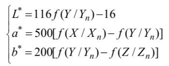 CIEXYZ顏色空間轉(zhuǎn)換到CIELAB顏色空間